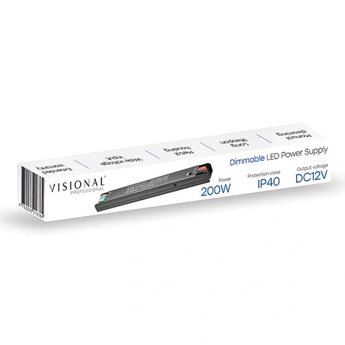 VISIONAL himmennettävä LED-muuntaja | 200W | 12V | 16.6A | IP40