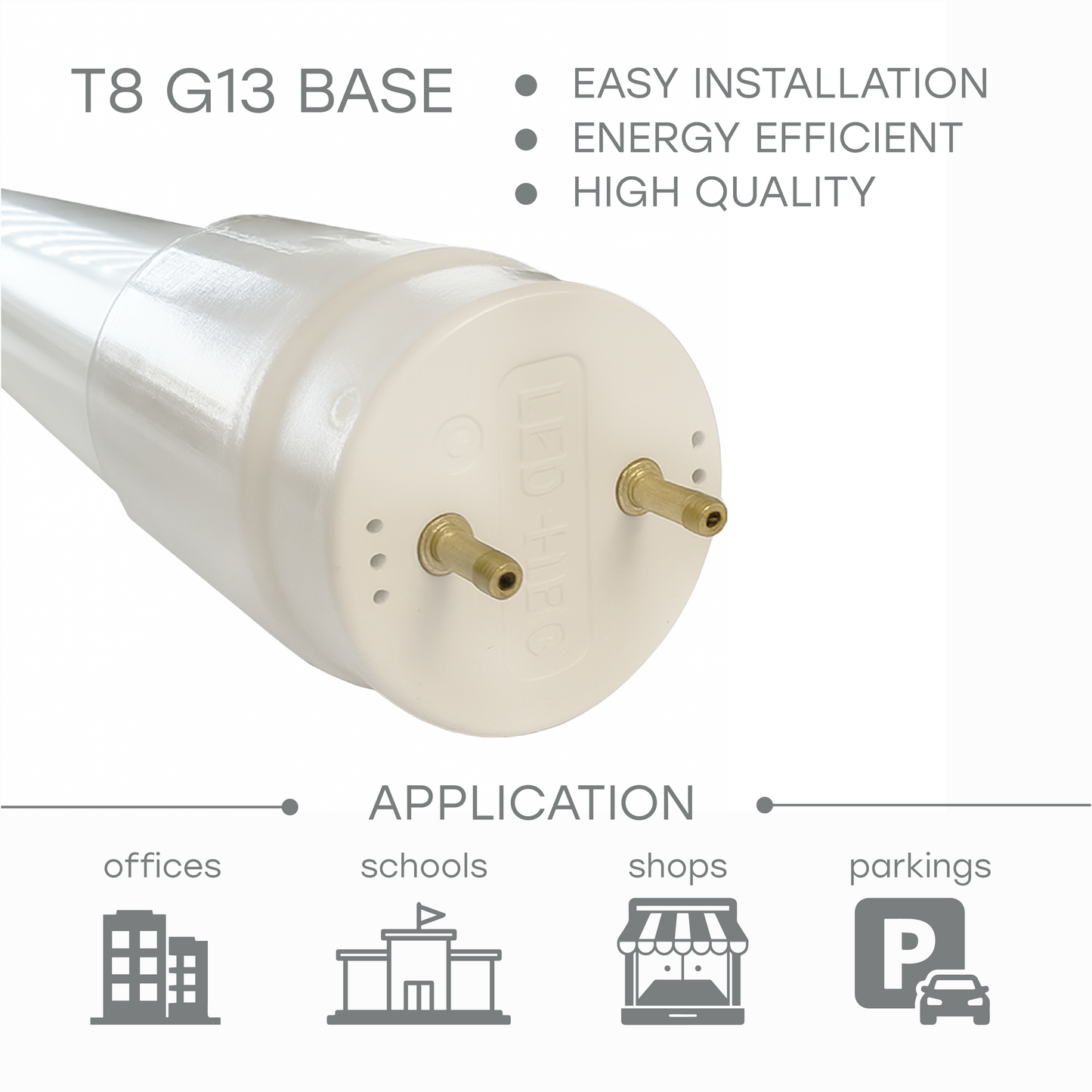 VISION-EL LED-loisteputki | T8 | G13 | 150cm | 24W | 2400lm | 4000K | IP20 {Kaksipäinen}
