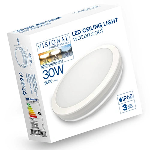 Kostean tilan LED-plafondi | 30W | valkoinen