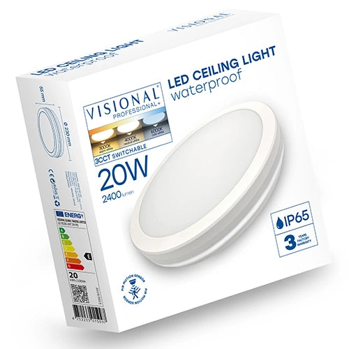 Kostean tilan LED-plafondi liiketunnistimella | 20W | valkoinen