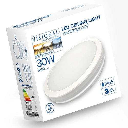 Kostean tilan LED-plafondi liiketunnistimella | 30W | valkoinen