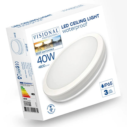 Kostean tilan LED-plafondi liiketunnistimella | 40W | valkoinen