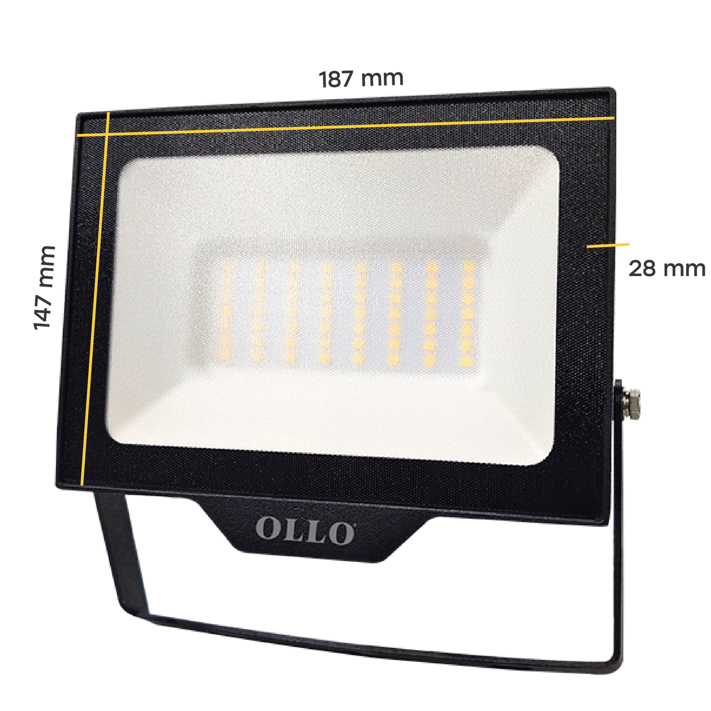 OLLO kosteudenkestävä LED-valonheitin | 50W | 5000lm | 4000K | IP65