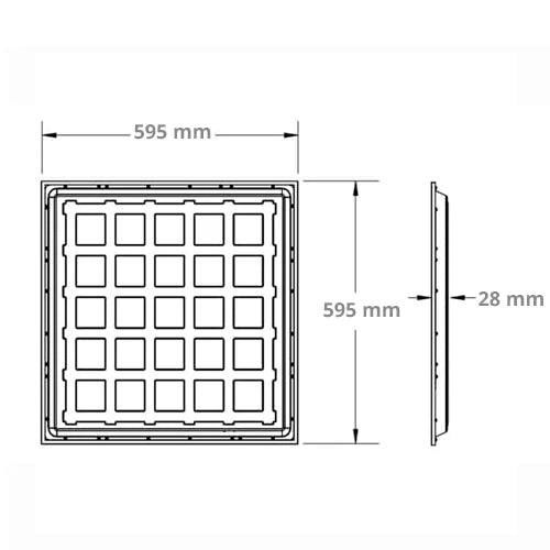 OLLO LED-paneeli PHILIPS-dioodeilla | 60x60cm | 36W | 4300lm | 4000K | IP20