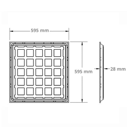 OLLO LED-paneeli PHILIPS-dioodeilla | 60x60cm | 36W | 4300lm | 4000K | IP20