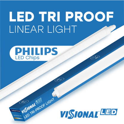 VISIONAL kosteudenkestävä lineaariset LED-valaisin PHILIPS-dioodeilla | 150cm | 70W | 12 300lm | 4000K | IP65 | Valkoinen
