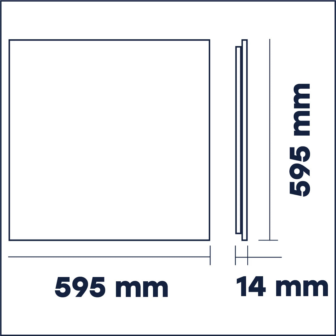 VISIONAL LED-valokehys PHILIPS-dioodeilla | 60x60cm | 40W | 4800lm | 4000K | IP44