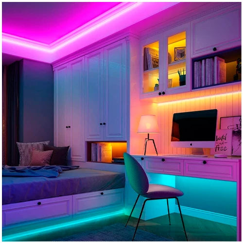 VISIONAL LED-nauha sisätiloihin | 5m/10mm | 14.4W | 12V | 980lm/m | RGB | IP20