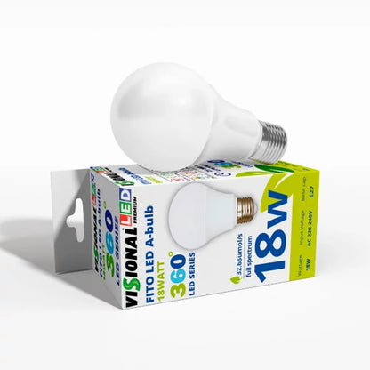 VISIONAL LED-kasvilamppu | E27 | 18W | 4000K | IP20