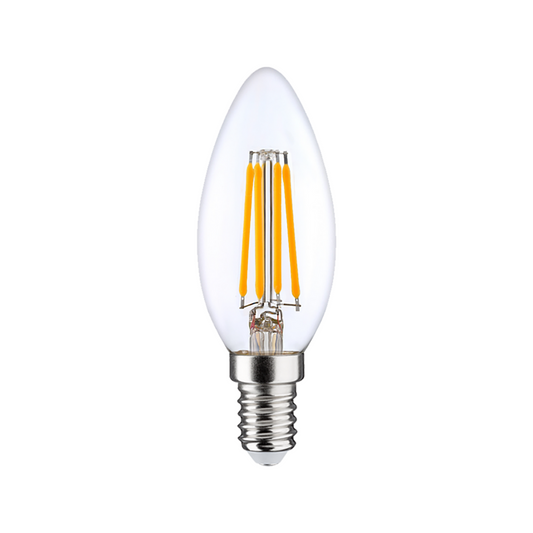 VISIONAL Filamentti LED-lamppu | E14 | C35 | 6W | 840lm | 3000K | IP20 | 360°