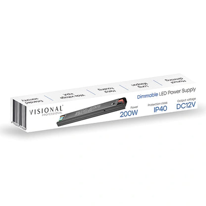 VISIONAL himmennettävä LED-muuntaja | 200W | 12V | 16.6A | IP40