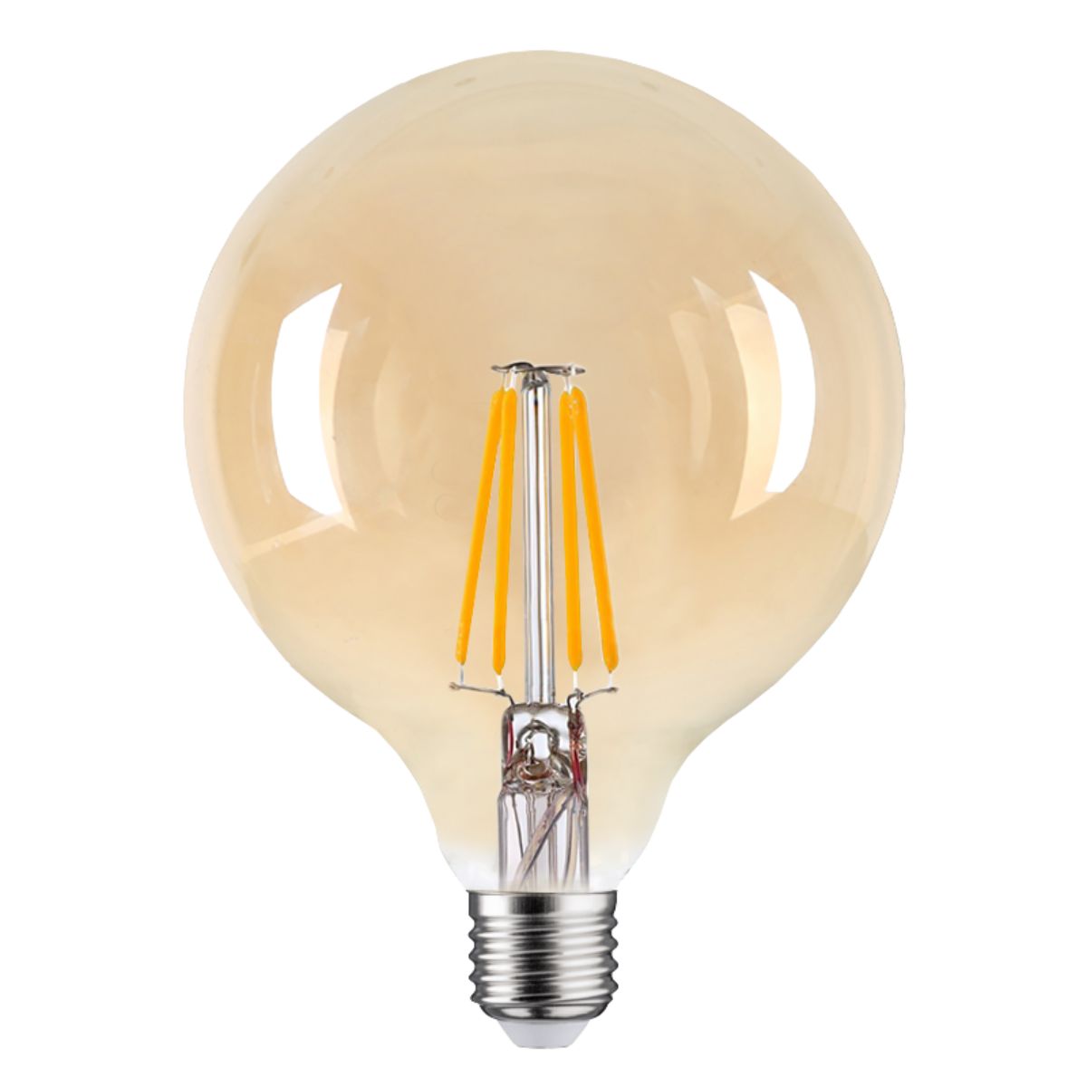 VISIONAL Himmennettävä Filamentti LED-lamppu | E27 | G125 | 12W | 1320lm | 3000K | IP20 | 360° | Amber