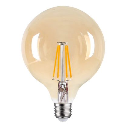 VISIONAL Himmennettävä Filamentti LED-lamppu | E27 | G125 | 12W | 1320lm | 3000K | IP20 | 360° | Amber