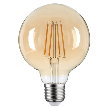 VISIONAL Himmennettävä Filamentti LED-lamppu | E27 | G95 | 10W | 1200lm | 3000K | IP20 | 360° | Amber