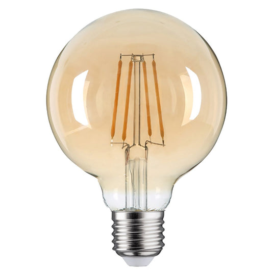 VISIONAL Himmennettävä Filamentti LED-lamppu | E27 | G95 | 10W | 1200lm | 3000K | IP20 | 360° | Amber
