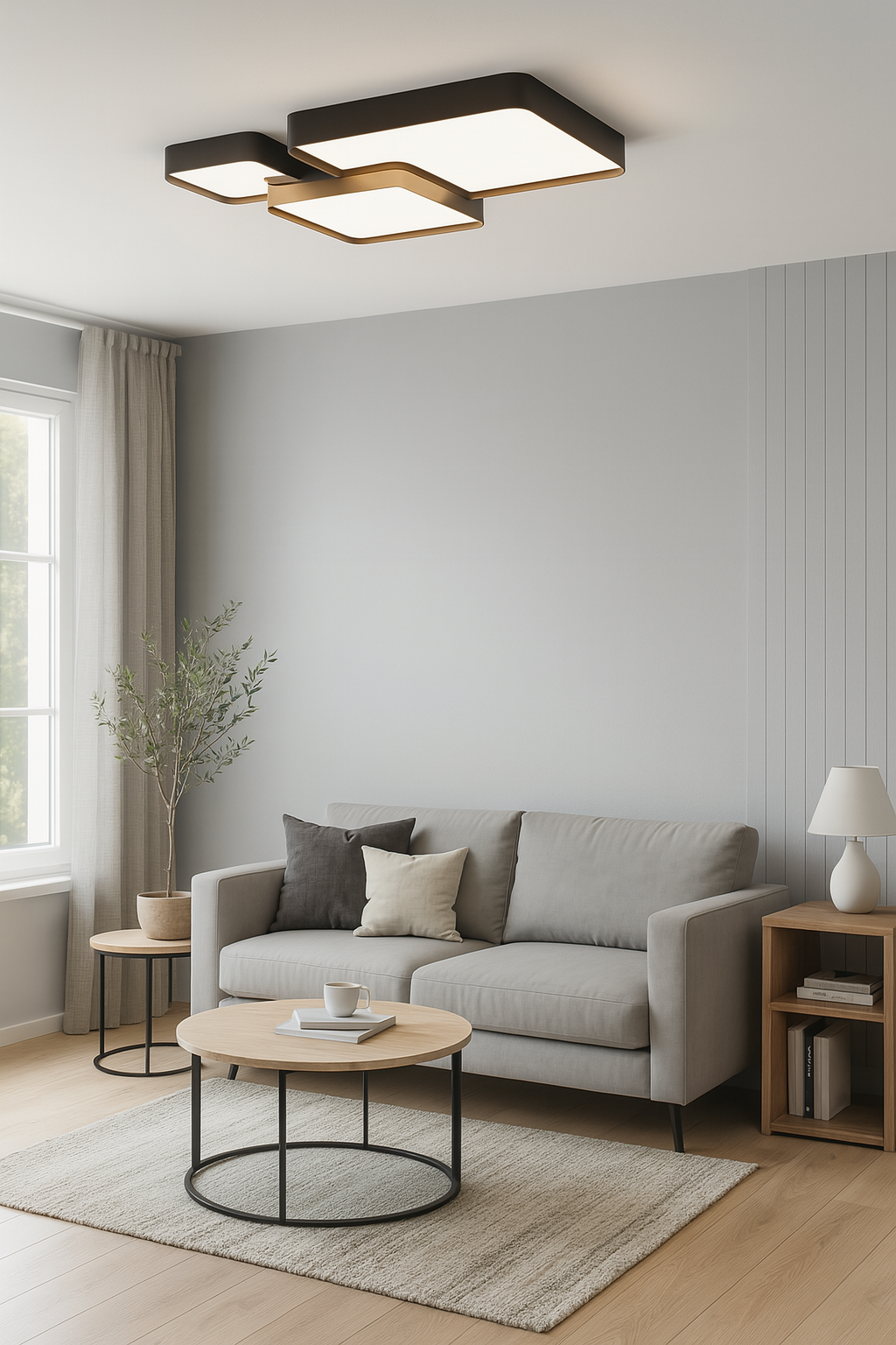 VISIONAL Kattovalaisin NAPOLI LUCI TRE | 110W | 13 200lm | 3000K | IP20 | Musta