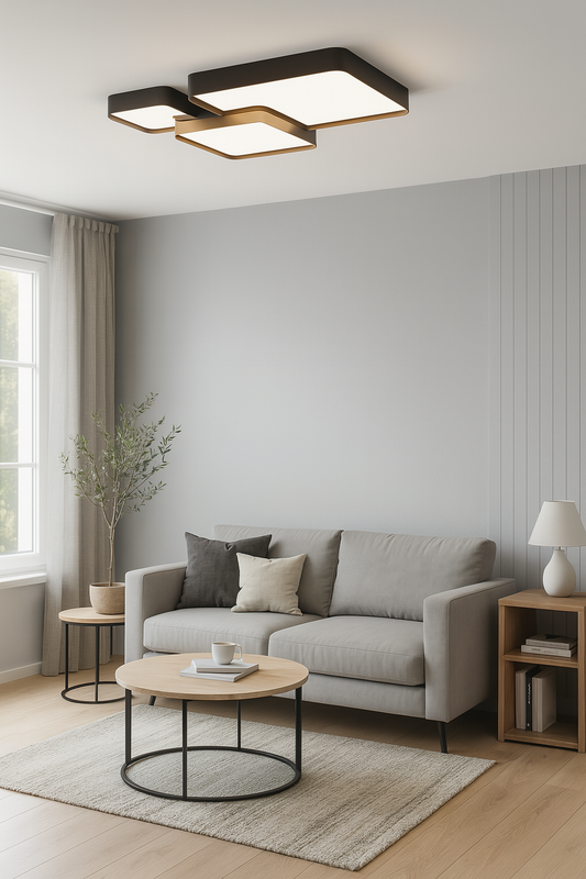 VISIONAL Kattovalaisin NAPOLI LUCI TRE | 110W | 13 200lm | 3000K | IP20 | Musta