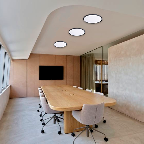 VISIONAL kosteudenkestävä LED-plafondi kattovalaisin | 230x25 mm | 18W | 2160lm | 3CCT | IP44 | Musta