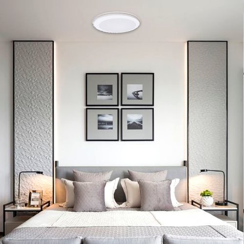 VISIONAL kosteudenkestävä LED-plafondi kattovalaisin | 300x55 mm | 30W | 3600lm | 3CCT | IP65 | Valkoinen