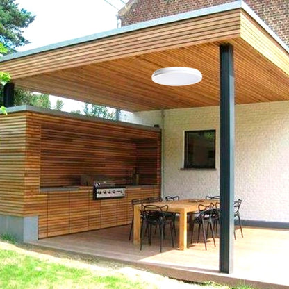 VISIONAL kosteudenkestävä LED-plafondi kattovalaisin | 300x55 mm | 30W | 3600lm | 3CCT | IP65 | Valkoinen