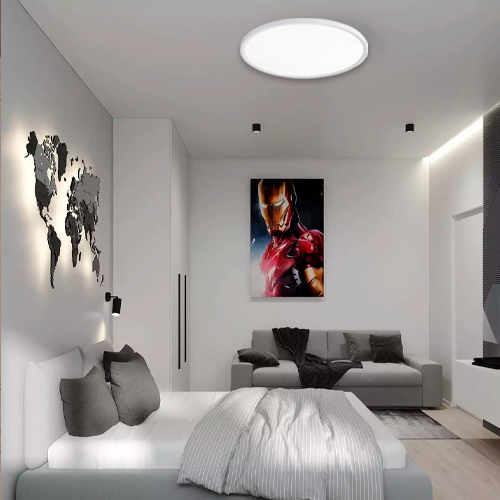 VISIONAL kosteudenkestävä LED-plafondi kattovalaisin | 600x27 mm | 50W | 6000lm | 3CCT | IP44 | Valkoinen