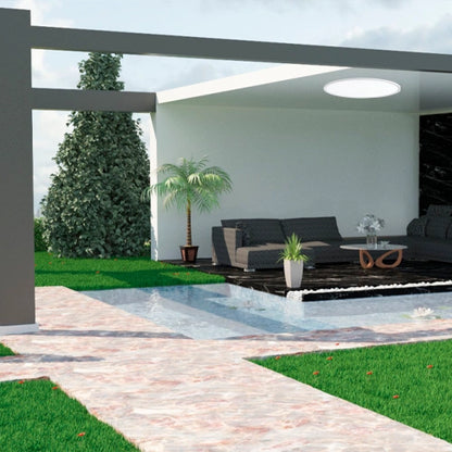 VISIONAL kosteudenkestävä LED-plafondi kattovalaisin | 600x27 mm | 50W | 6000lm | 3CCT | IP44 | Valkoinen