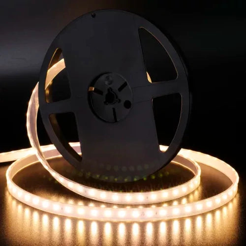 VISIONAL LED-nauha sisä-ja ulkotiloihin | 1m-50m | 220V | 8W | 760lm/m | 3000K | IP67