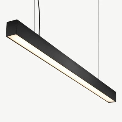 VISIONAL lineaariset LED-riippuvalaisin | 120cm | 40W | 4000lm | 4000K | IP40 | Musta
