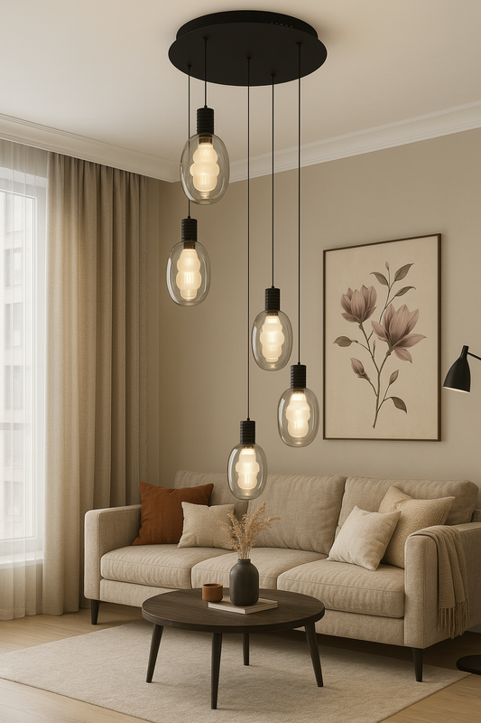 VISIONAL Riipusvalaisin ETERNA BELLEZZA | 30W | 3600lm | 3000K | IP20 | Musta