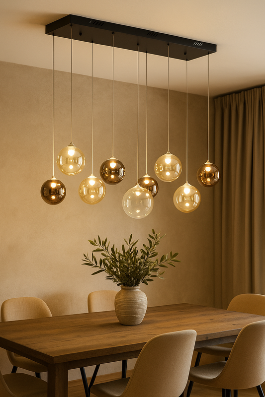 VISIONAL Riipusvalaisin MILANO CHIC | 50W | 6000lm | 3000K | IP20 | Musta