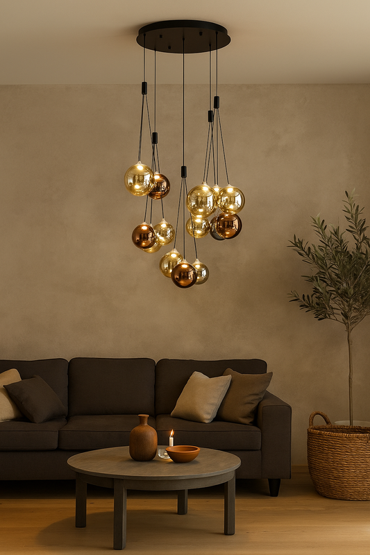 VISIONAL Riipusvalaisin TORINO LUMINOSO | 72W | 8640lm | 3000K | IP20 | Musta