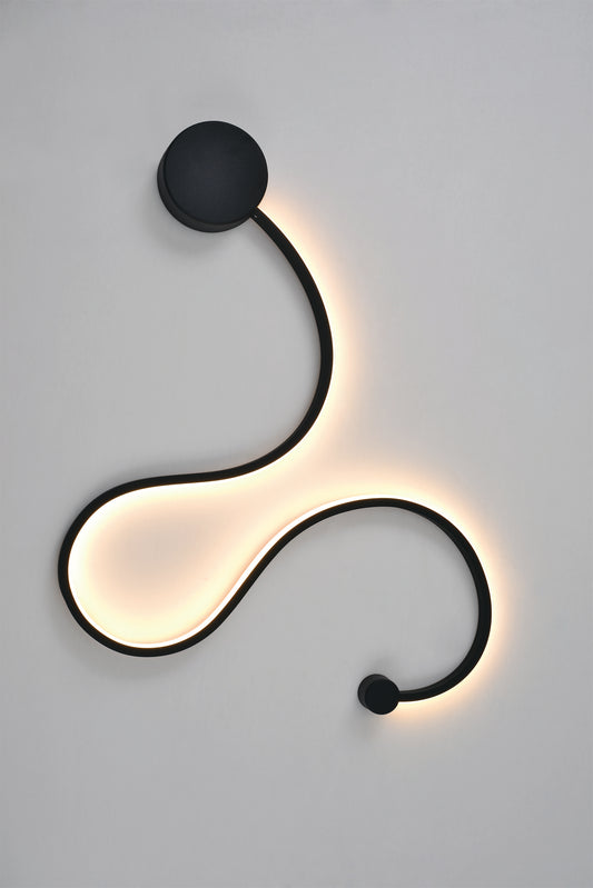 VISIONAL Riipusvalaisin ja Seinävalaisin SERPENTINE LUCE | 11W | 1320lm | 3000K | IP20 | Musta