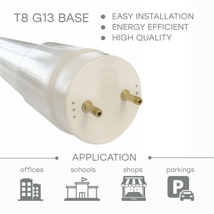 VISION-EL LED-loisteputki | T8 | G13 | 150cm | 24W | 2400lm | 6000K | IP20 {Kaksipäinen}