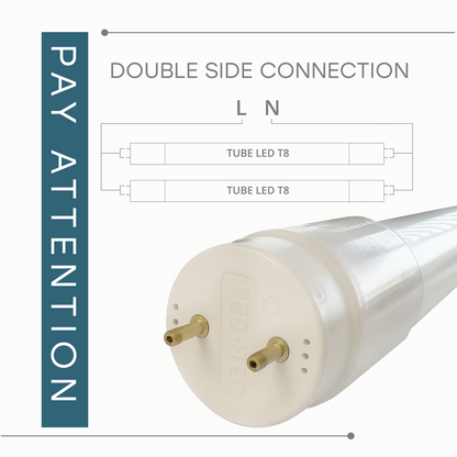 VISION-EL LED-loisteputki | T8 | G13 | 150cm | 24W | 2400lm | 6000K | IP20 {Kaksipäinen}
