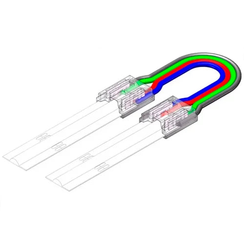 Kaksipuolinen 10 mm:n COB RGB-monivärinen LED-nauhan liitäntäjohto