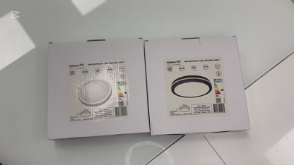 VISIONAL kosteudenkestävä LED-plafondi kattovalaisin | 230x55 mm | 20W | 2400lm | 3CCT | IP65 | Musta