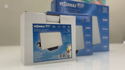 VISIONAL kosteudenkestävä LED-valonheitin | 10W | 1100lm | 4000K | IP65